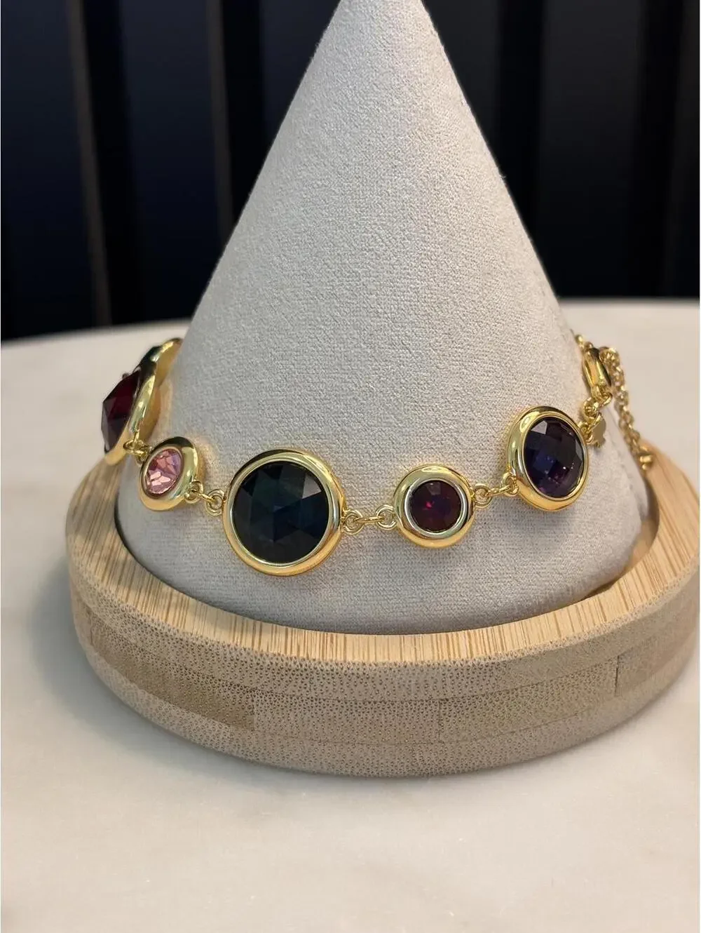 Kate Spade Gold Tone Multi-Color Stone Bracelet - Picture 2 of 5